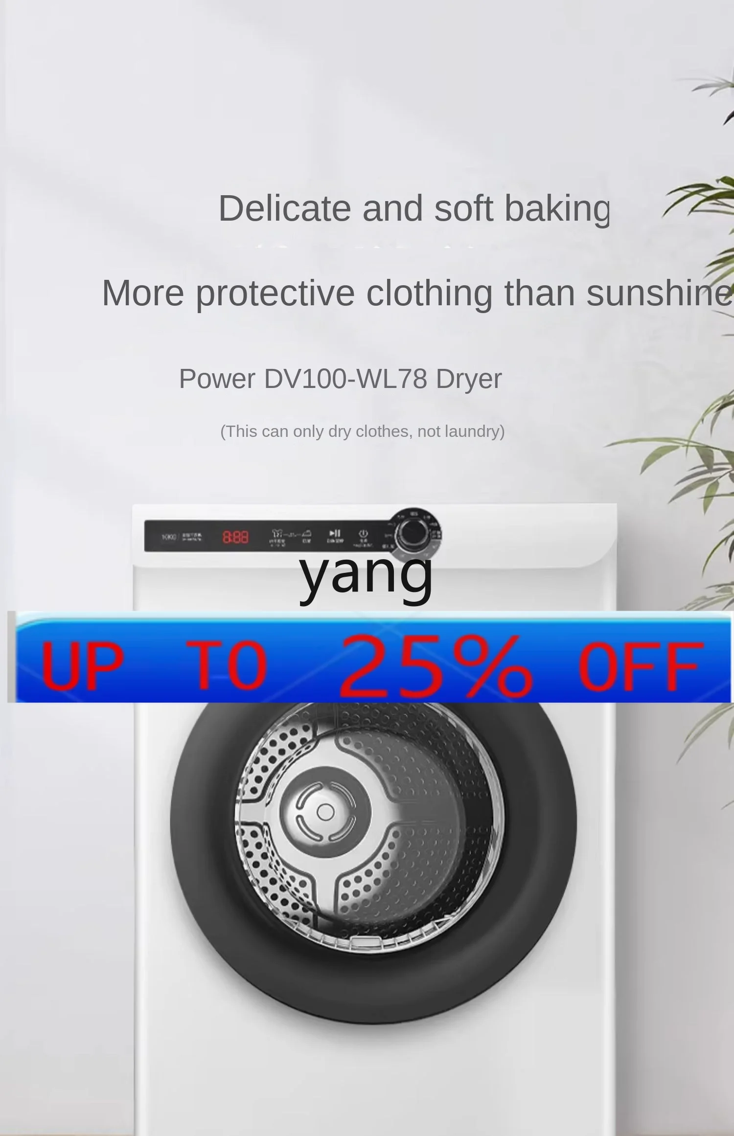 Secadora de Ropa Automática Inteligente con Doble Sensor y Rodillos Rectos para el Hogar