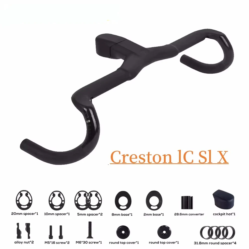 

SYNCROS Creston IC Sl X T1000 Carbon Integrated Full Internal Cable Routing Road Bicycle Handlebar Gravel Cockpit Di2