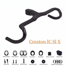 SYNCROS Creston IC Sl  X T1000 Carbon Integrated Full Internal Cable Routing Road Bicycle Handlebar  Gravel Cockpit Di2