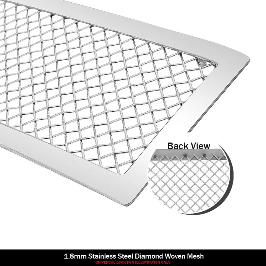 Fits 2006-2008 Mazda MX-5 Lower Bumper Stainless Steel Chrome Mesh Grille Insert