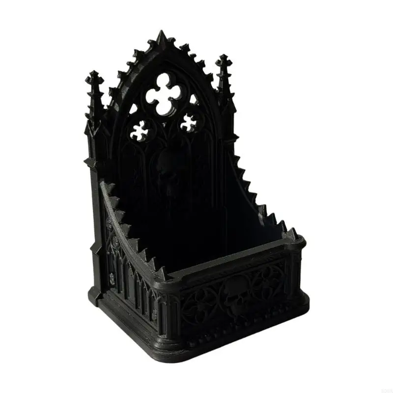 Gothic Dark Decorative Storage Box With Skull Carving For Jewelry And Home Decoration Desktop Organiser