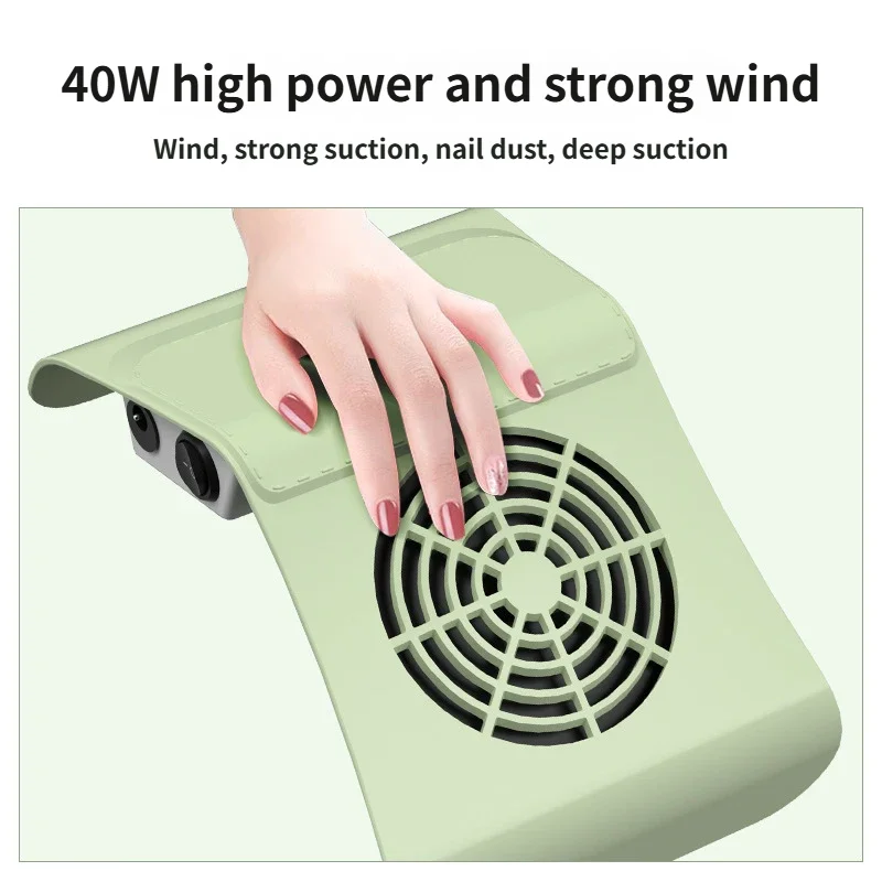 

40W Nail Dust Collector Portable Nail Dust Extractor Japanese-style Nail Salon Vacuum Cleaner Fan Nail Art Manicure Tool