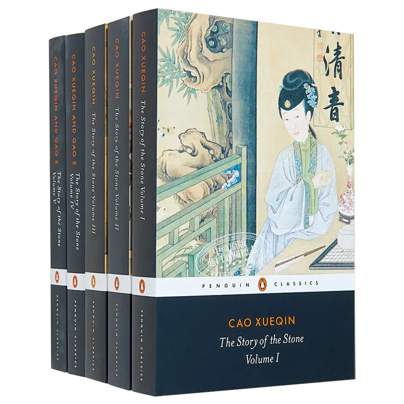 

5 Books The Story of The Stone Book Classic Literature Vol.1-5 English Version Translated By David Hawkes Cao Xueqin
