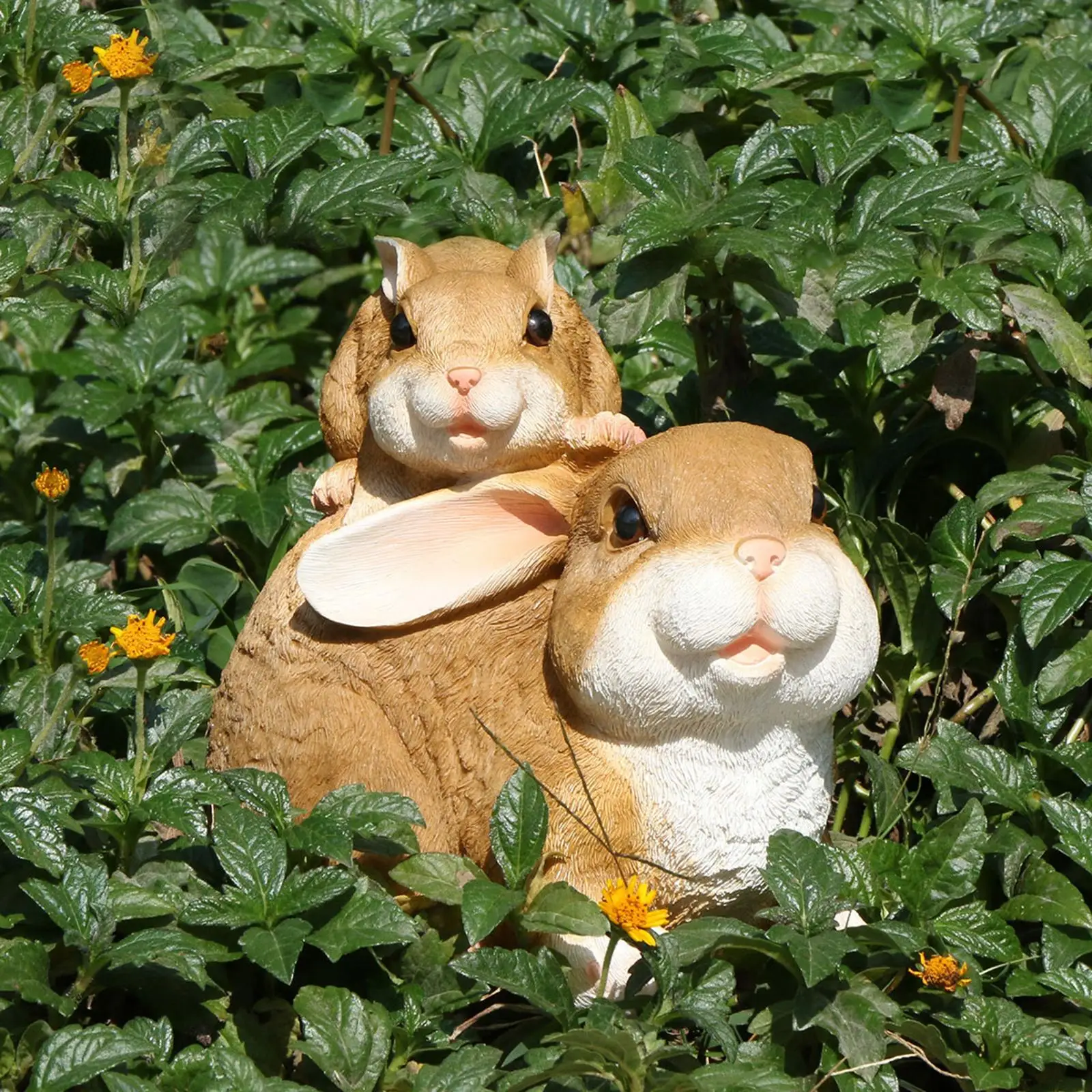 Creative Rabbit Ornament Outdoor Decoration Weatherproof Resin Sculpture for Front Porch Lawn