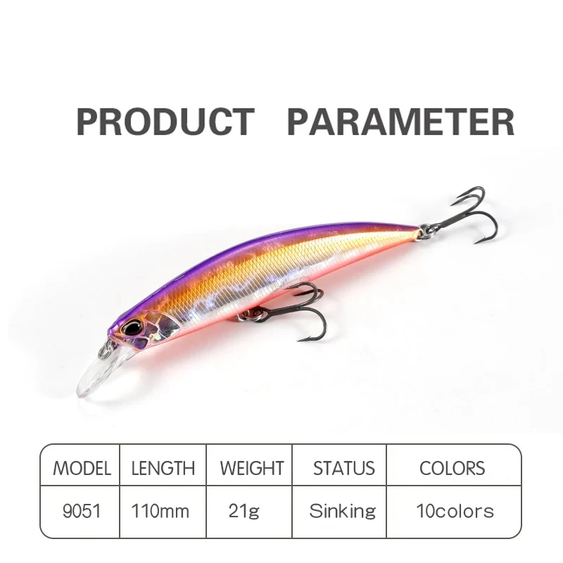 Minnow Lure Spearheadd Ryuki 95S Wobbler für Trolling 9,5 cm 15 g Bass Fishing Bait Wobbler Long Sinking Trolling Jerkbait Pesca – Detail 3