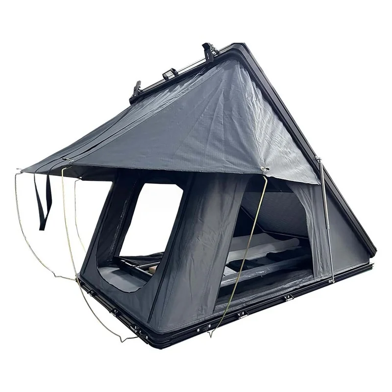 High Quality Aluminum Hard Shell Triangular Rooftop Tent, Designed for Jeep and 4x4 Offroad Cars for Outdoor Camping Use