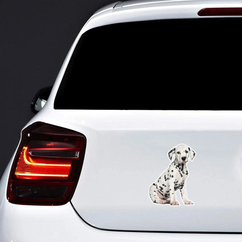 Cute Dalmatians Pet Dog Car Sticker Waterproof Vinyl Auto Wrap for Car Hood Window Laptop Home PVC Decals Decoration