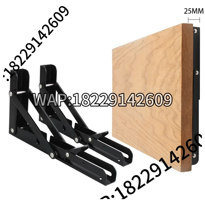 2PCS 6-20 Inch Adjustable Wall Mounted Triangle Folding Angle Bracket Bench Table Shelf Bracket Furniture Heavy Support