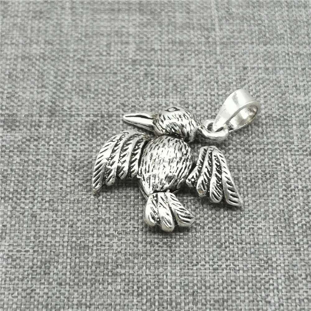 Movable Hummingbird Charm Pendant in 925 Sterling Silver for Necklace Making