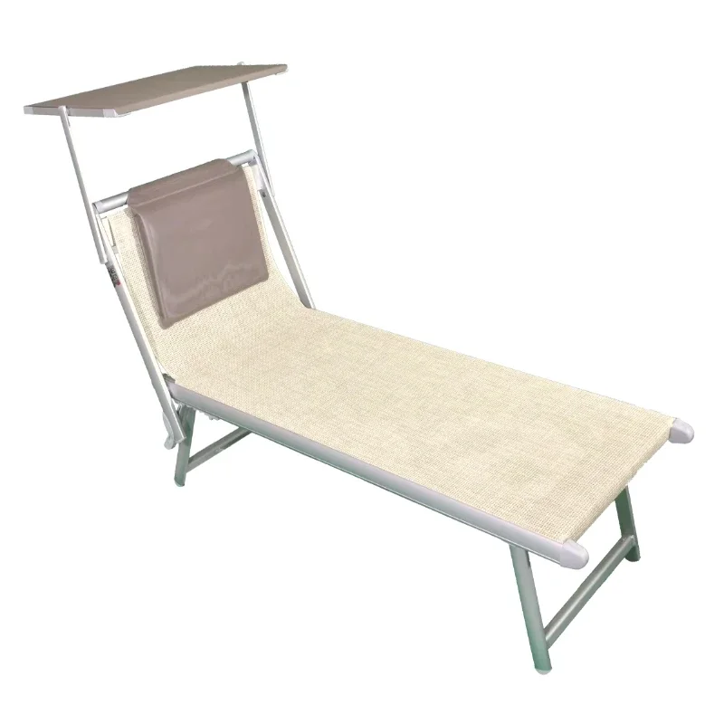 Outdoor sunbeds, headrest beach and hotel and terrace pool