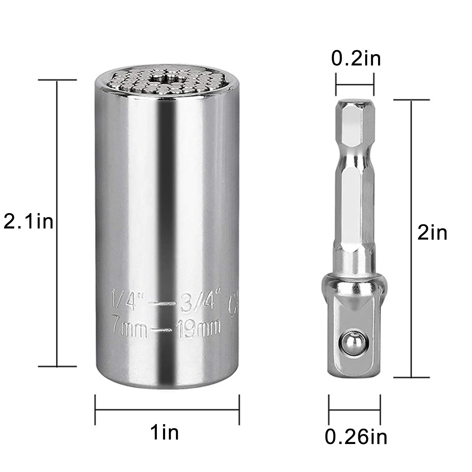 Universal Torque Wrench 7-19mm Socket Head Multifunctional Universal Sleeve Hand Sleeve Portable Tools Set