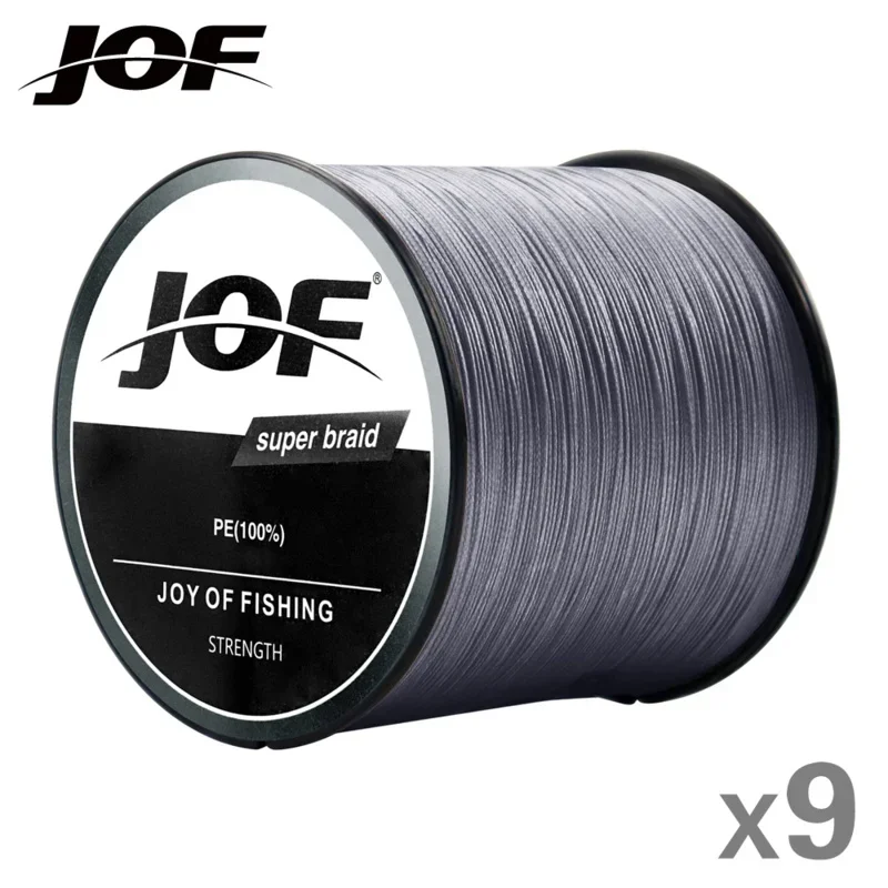 JOF 9 Braided Fishing Line 300M Multifilament PE 9 Strands Fishing Cord 28.6LB-143.5LB Strong  Japan Technology 4 colors