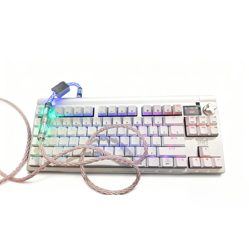 

Aviation Plug Cable for Mechanical Keyboard Single Crystal Copper 8K USB-typec Esports Keyboard Cable 1.5m Keyboard Accessories