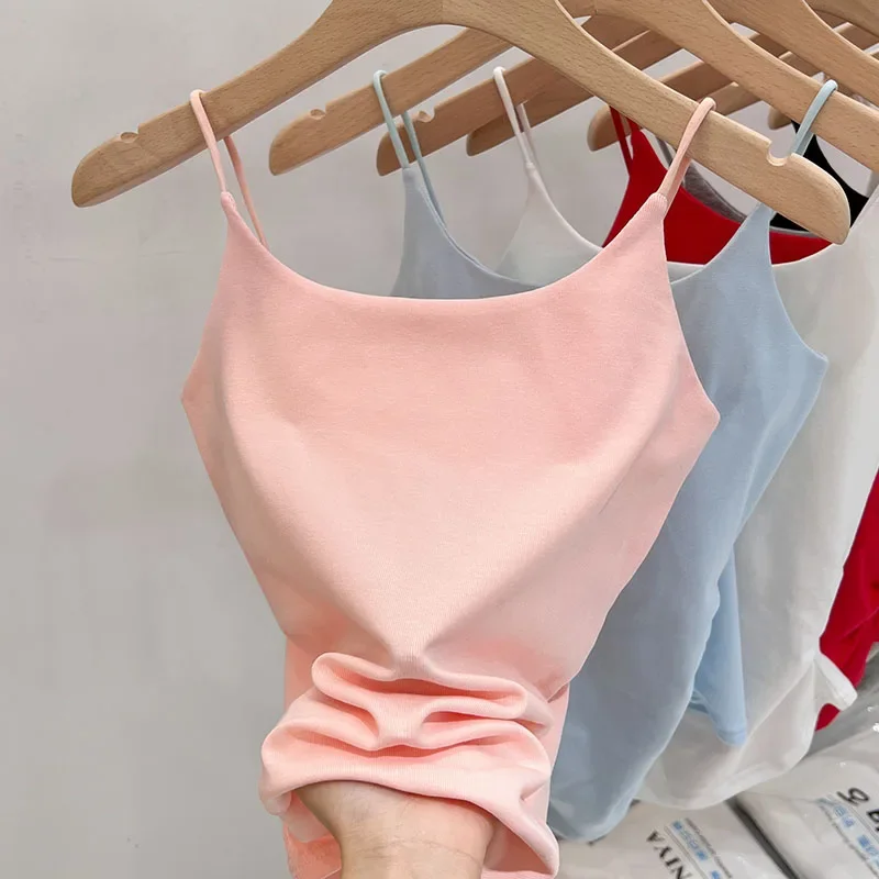 

Women's Cotton Summer Tank Tops New Slim Fit Spicy Girl Cotton Waist Cinched Sleeveless Top Solid Color Crop Tops 2025