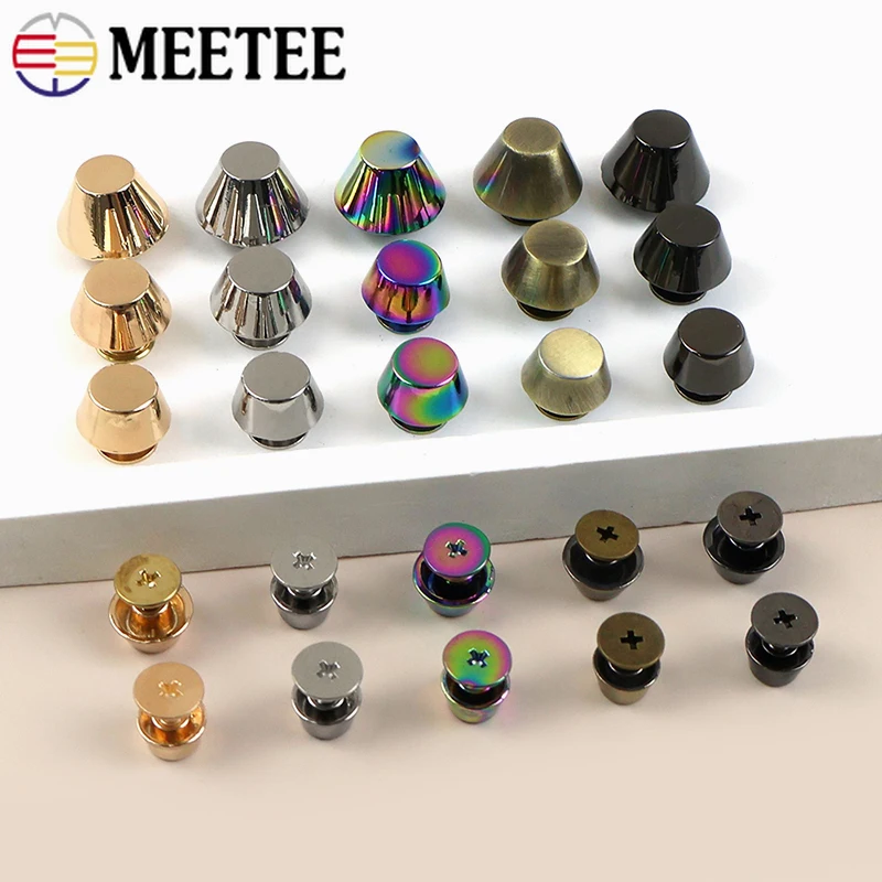 

20Pcs 8-16mm Metal Nail Rivets for Bag Leather Buckle Handbag Studs Button Screw Spikes Buckles Nails Wallet DIY Leathercraft