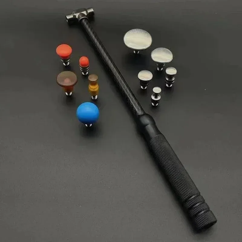 مطرقة إصلاح دنت السيارة، مطرقة تسوية قرع، أداة إصلاح قابلة للاستبدال من ألياف الكربون والفولاذ المقاوم للصدأ #5