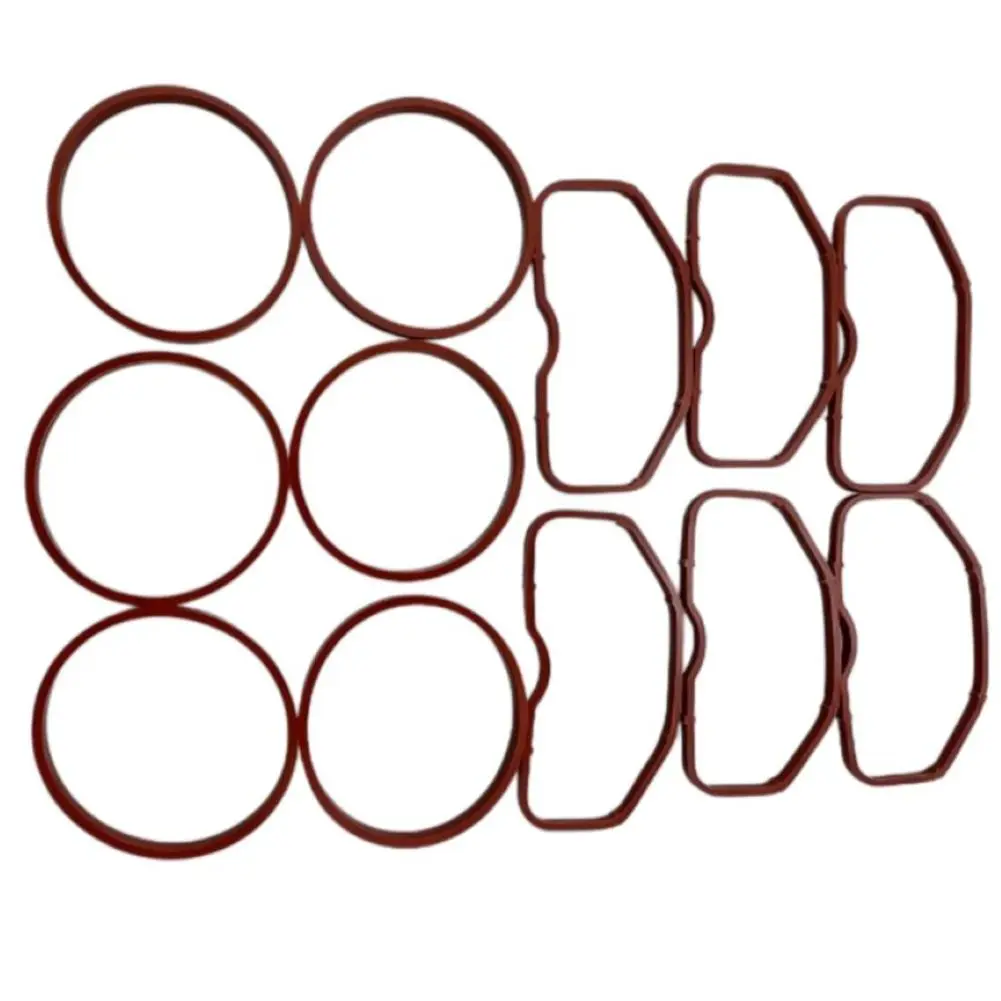 

12 pcs Intake Manifold Gaskets 079129717D 079129717B Red Rubber for For A6 2009-2018 A7 2012-2017 A8 2013-2018