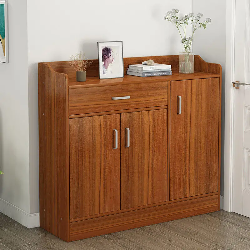

Shoe Cabinet, Small Apartment At The Door of The Home, Simple and Modern Balcony Storage Locker, Storage Solid Wood Color