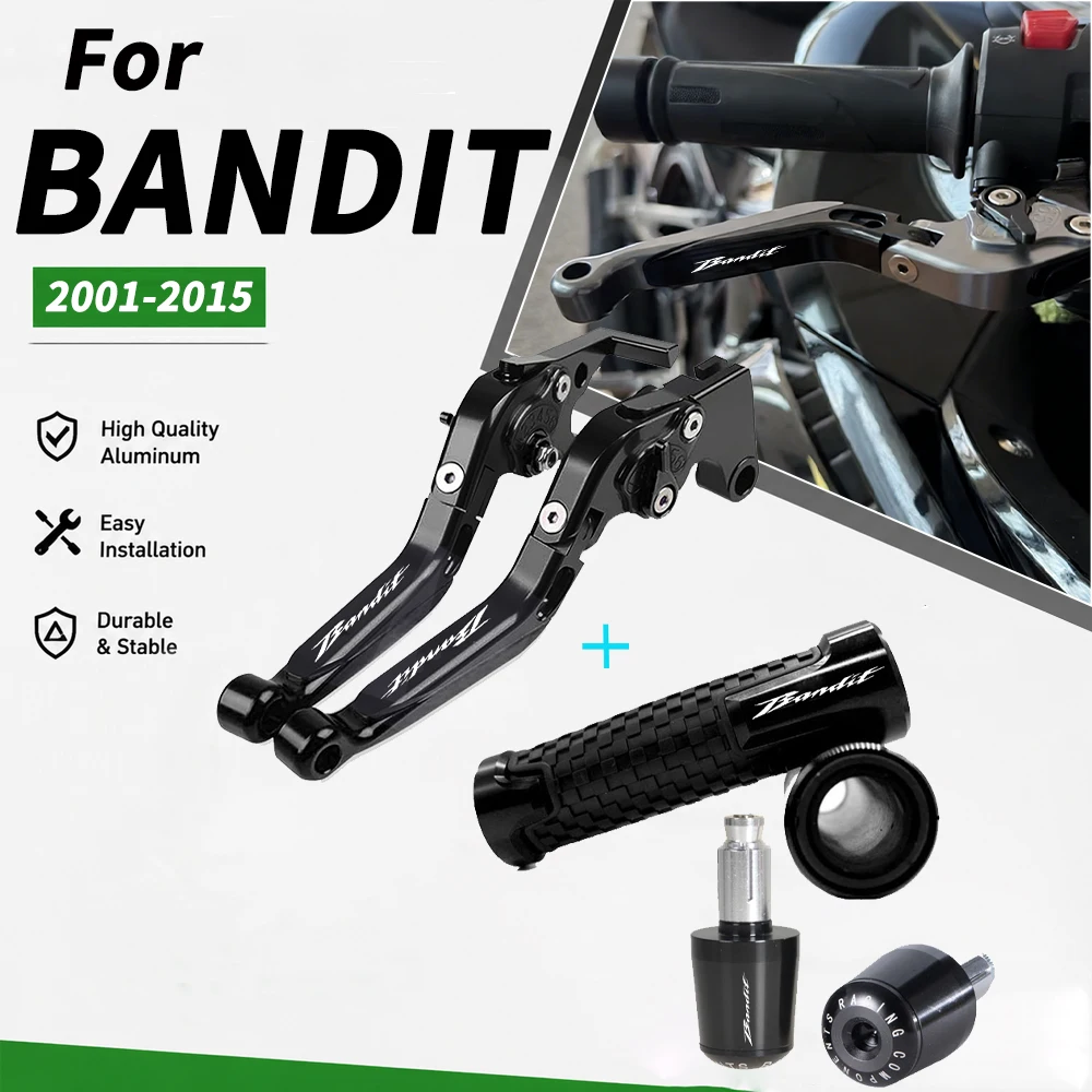 For BANDIT650/1200/1250 2001 2002 2003 2004 2005 2006 2007 2008-2015 Motorcycle Brake Clutch Levers Handlebar Handle Grips Ends