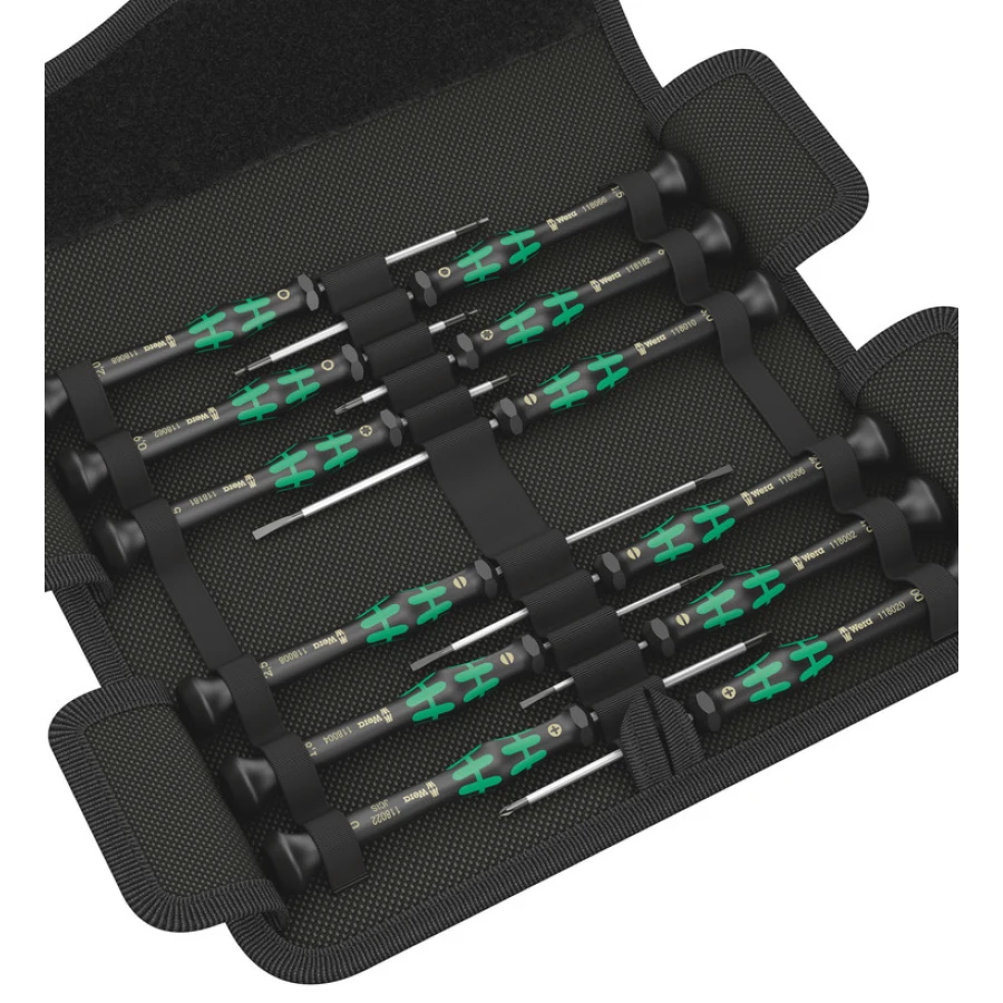 Wera 12 pcs Screwdriver Set for Electronic Applications Kraftform Micro 12 Universal Precision Screwdriver Set NO.05073675001