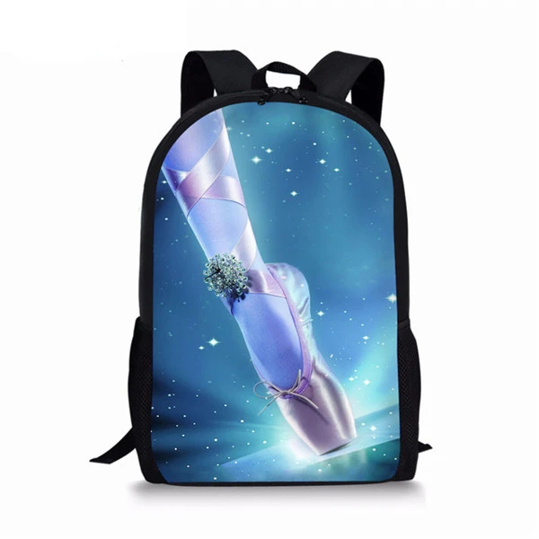Classic Dance Ballet Shoe Dancer Notebook Backpacks pupil School Bags 3D Print Oxford Waterproof Boys/Girls Laptop Backpacks