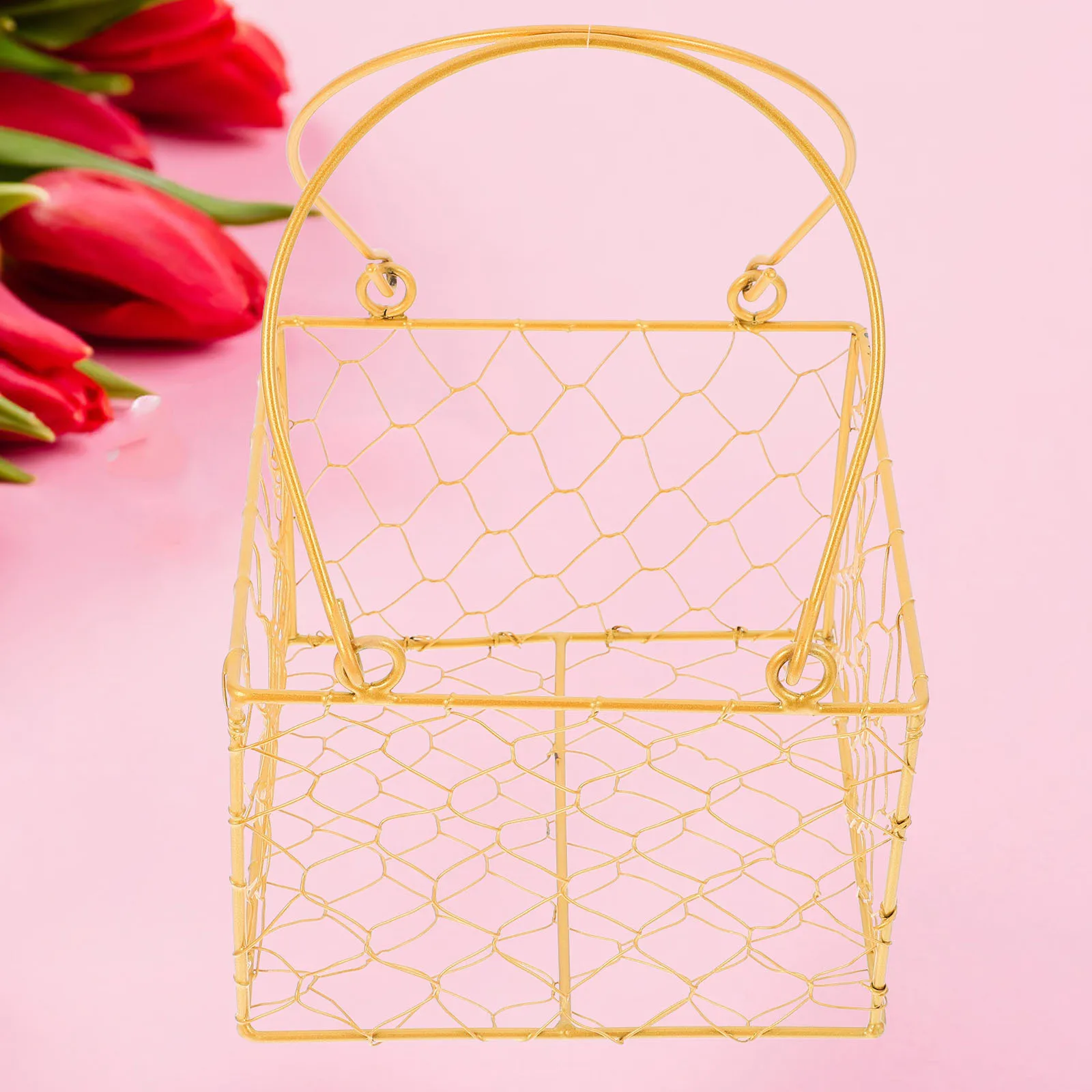 

Basket for Wedding with Handle Baskets Elegant Petal Bridesmaid Gifts