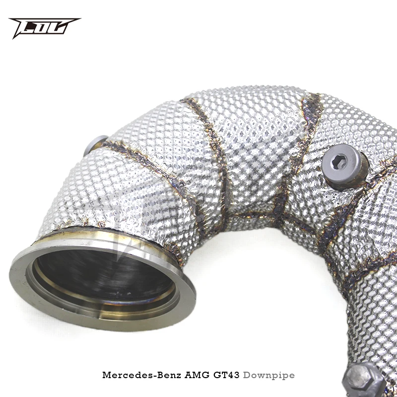 BK Stainless Steel Header for  GT43  3.0T 2019-2023 Downpipe Exhaust System With Heat Shield