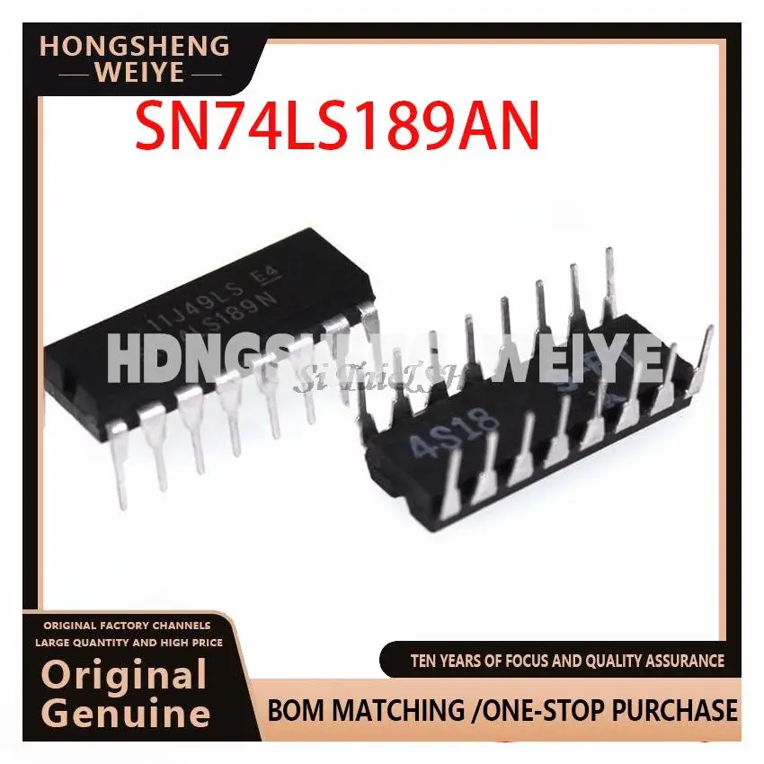 100%new 5PCS SN74LS189AN DIP16 HD74LS189P 74LS189 DIP-16 SN74LS189 DIP SN74LS189N