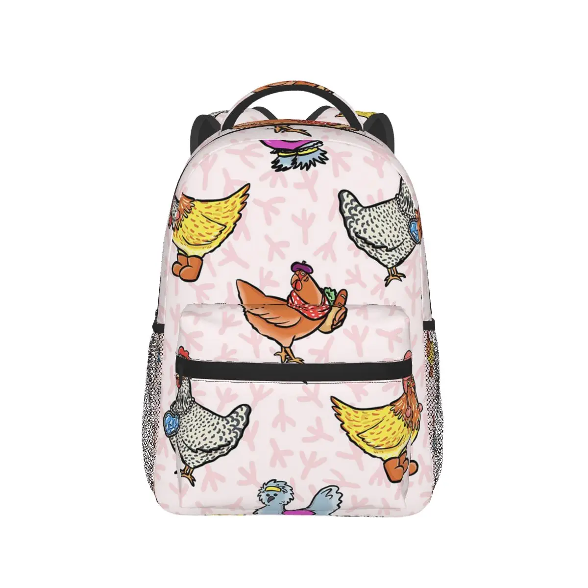 

Fashionable Chickens Backpack Hot Sale Daypack Large Capacity Children BookBag School Bag Shoulder Bags for Men Women