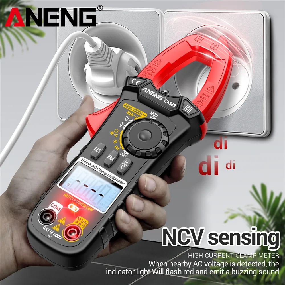 Clamp Meter Multimeter AC/DC Current Voltage 4000 Count Capacitance Voltmeter NCV Sense Ohmmeter Professional Tools ANENG CM83