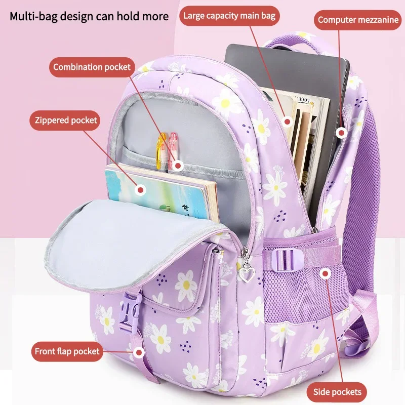 Mochila escolar de gran capacidad para estudiantes de secundaria, mochila impermeable de ocio para mujer, versión coreana, estilo ins, novedad