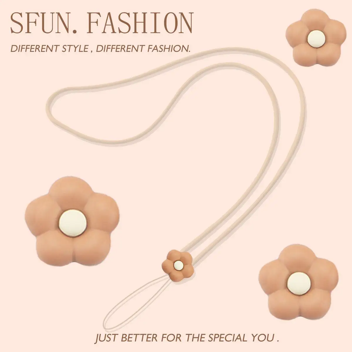 Advanced Flowers Hangable Neck Long Hanging Rope School Card Work Card New Silicone U-disk Phone Case CCD Neckband Lanyard