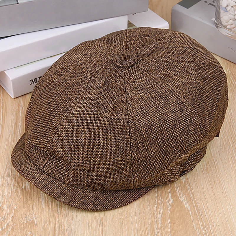 Men Newsboy Hat Retro Beret Hats Casual Street Caps Unisex Wild Octagonal Cap for Men Winter Spring Hats boina de verano