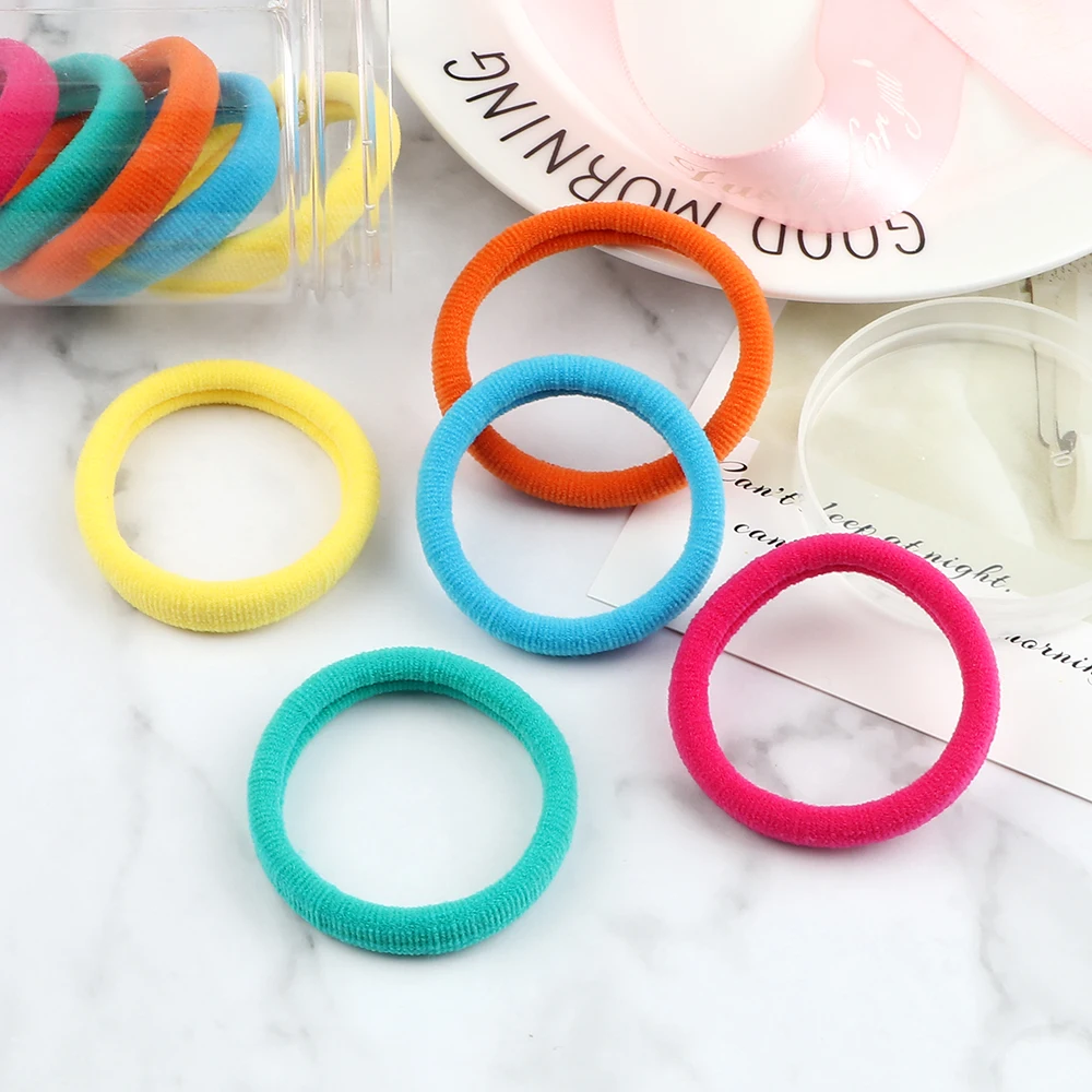 10-200Pcs/Lot Women Hair Bands Large/Middle/Small Size Candy Colors Rubber Band Girls Simple Ponytail Hair Ties Hair Accessories