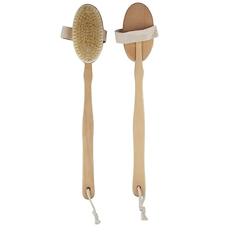 

Juvale Dry Brushing Body Brush - Versatile Dry and Shower Brush - Long-Handle Back Scrubber - Bath Scrubber with Removable Hand