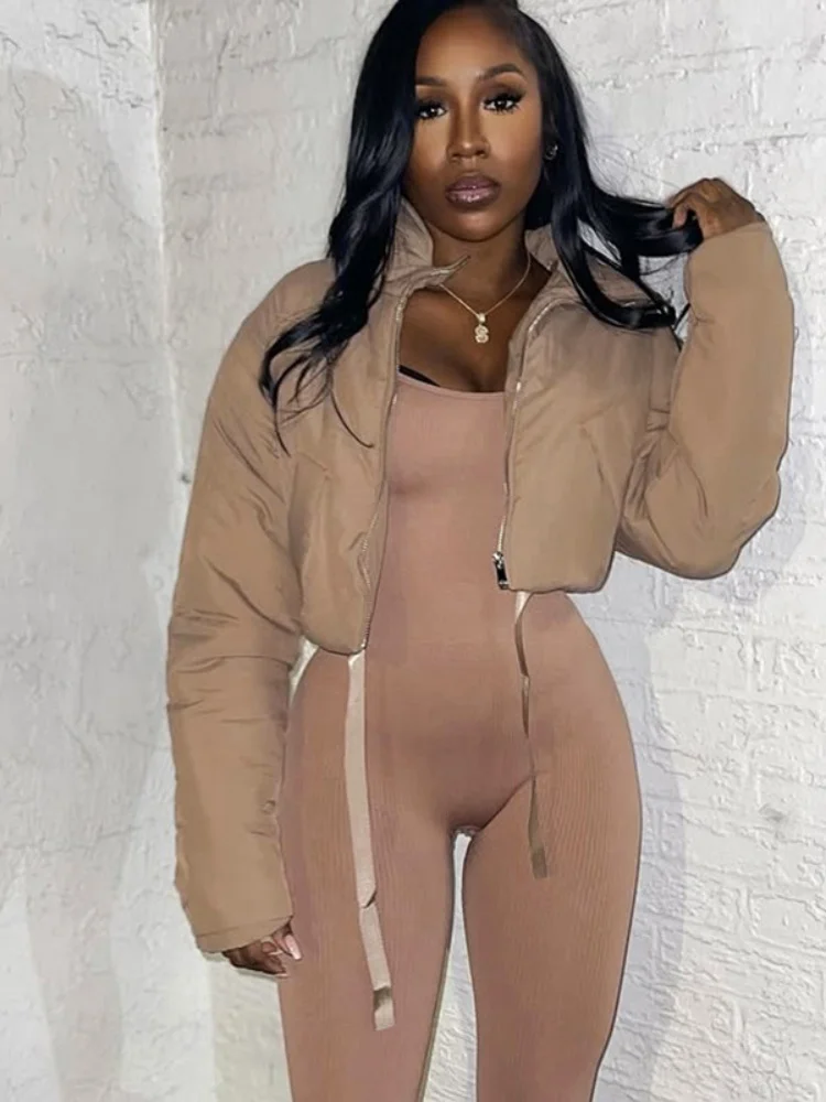 

Sister Star Jacket Fashion Solid Color Casual Slim Fit Zipper Pocket Cotton Jacket Versatile Elegant Commuter Sports Jacket