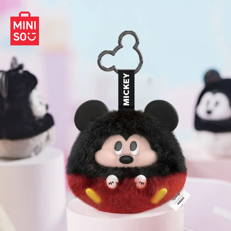 Miniso Disney Mickey Mouse Fun Collision Series Vinyl Plush Blind Box Keychain Cute Collectible Surprise Gift Toy For Women Girl