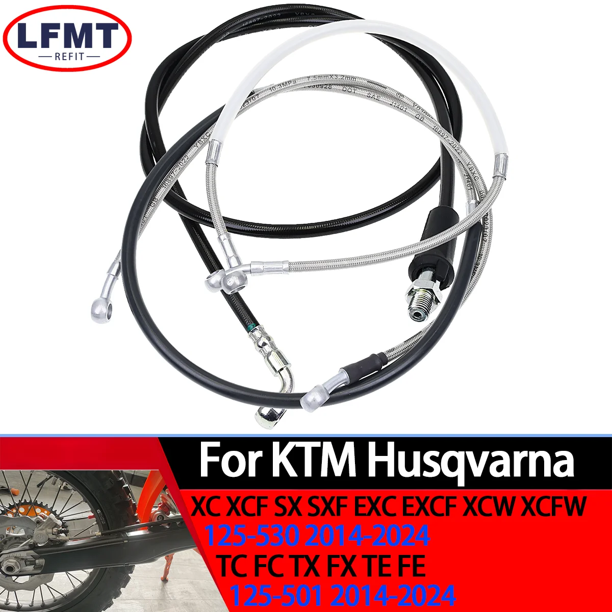

Motorcycle Front or Rear Brake Oil Hose For KTM 125 150 250 300 350 450 500 XCW XCF-W EXC EXC-F SX SXF XC XCF 6 Days 2012-2024