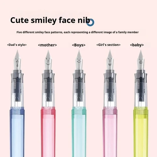 Imagen 2 del producto Pluma estilográfica piloto, serie familiar kakuno japonesa, pluma de caligrafía con varilla transparente colorida, punta F/M para escritura diaria, herramienta artística de asignación