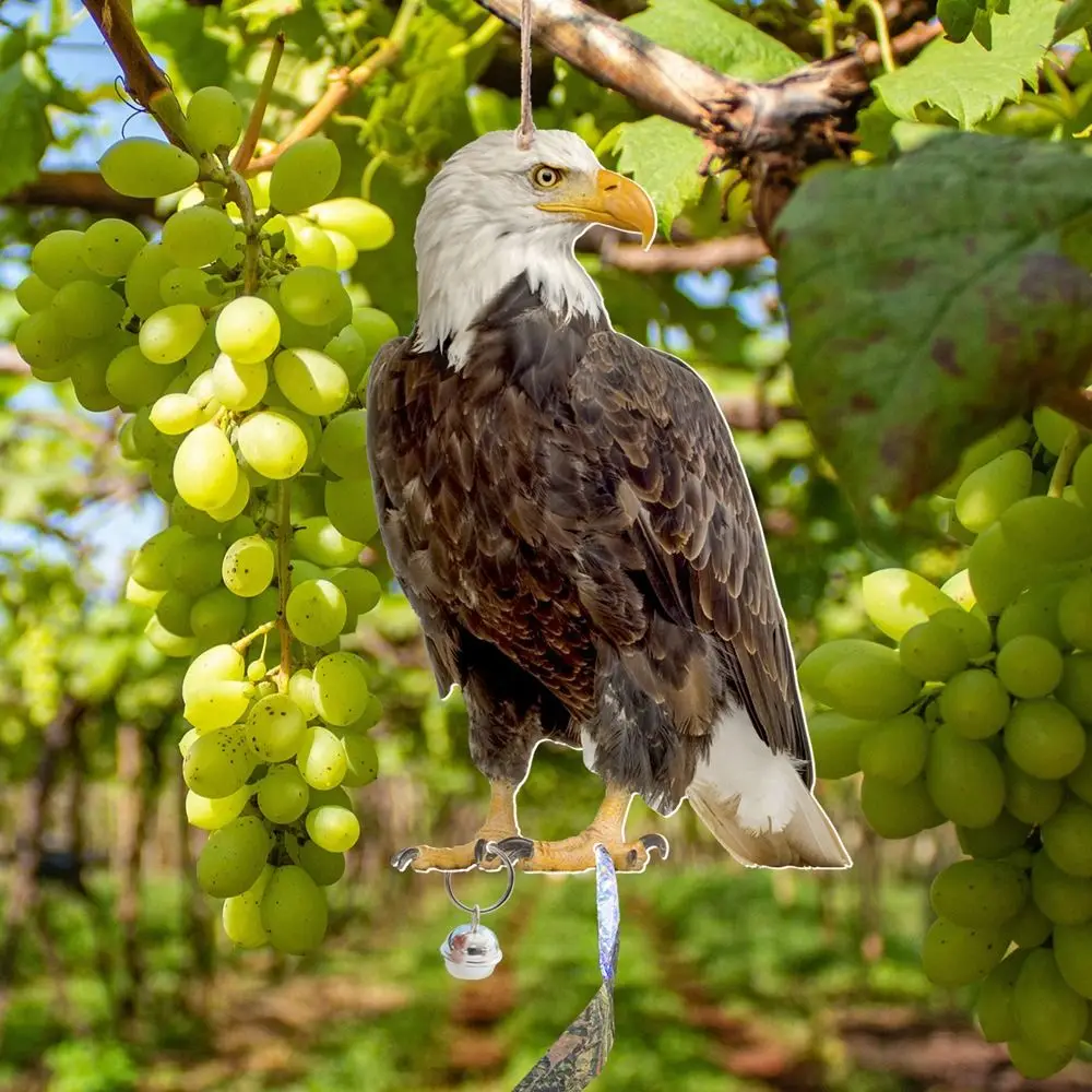 Wasserdichte Vogel abstoßen Eule Vogels cheuche gefälschte Eule Lockvogel hängen mit Glocken Vogel Repeller Rechteck gefälschte Vogel Angst Gerät im Freien