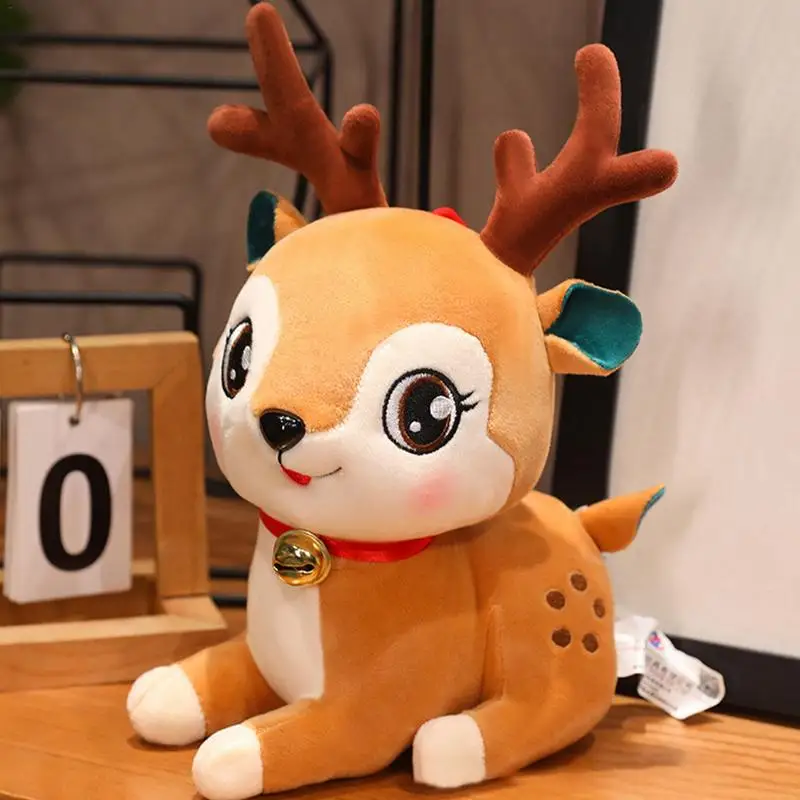 น่ารักชุดคริสต์มาสตุ๊กตาSanta Claus Elk Plushของเล่นตุ๊กตาของเล่นสําหรับเด็กผู้หญิงXmasของขวัญDecor Props