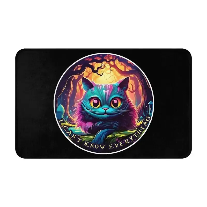 Custom Alice In Wonderland Floor Door Kitchen Bath Mats Anti-Slip Outdoor Cheshire Cat Doormat Living Room Entrance Carpet Rug