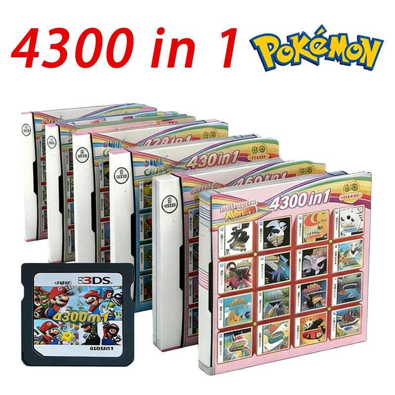 Cartouche de jeu multi-jeux 4300 en 1 R4, carte de jeu rétro classique haute vitesse pour console de jeu portable NDS NDSL NDSi 3DS