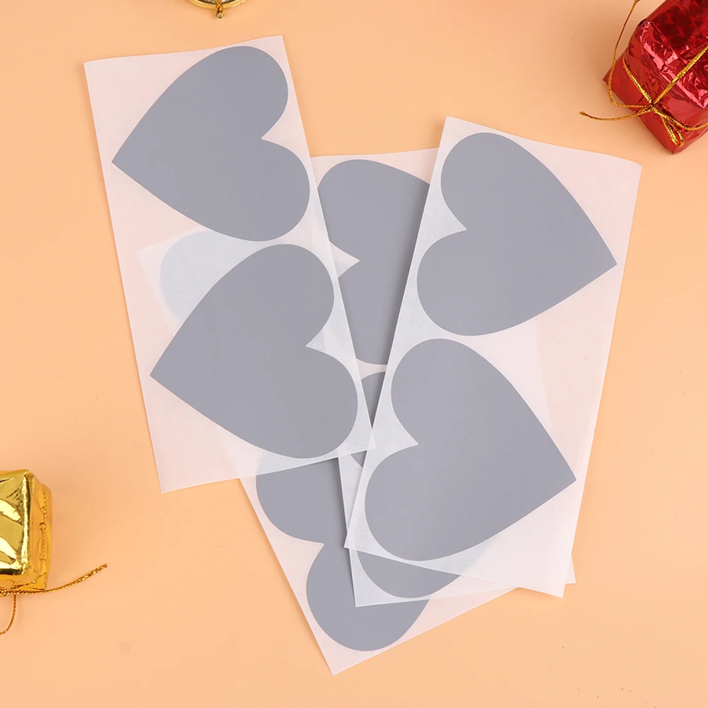 

40pcs Heart-Shaped Scratch Off Stickers Diy Secret Cover Mini Heart Scratchers Scrapbook Decor Party Game Kids Birthday Peel