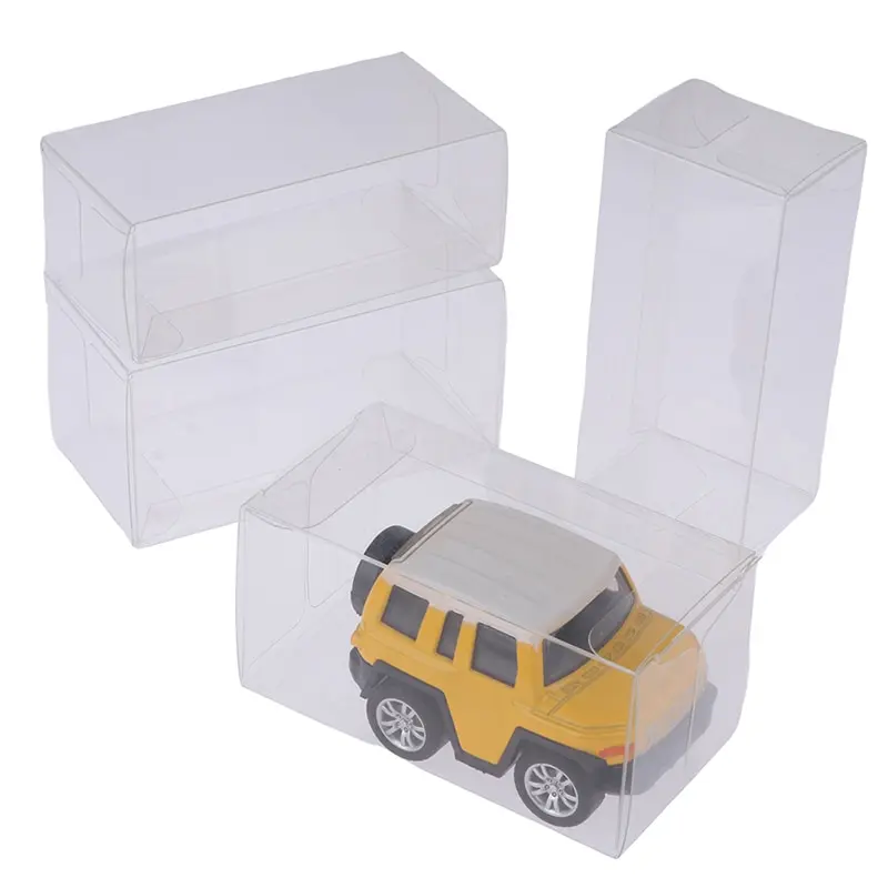 2/5Pcs 1:64 Car Model Display Box PVC Transparent Protective Case PVC Dust Cover Storage Holder