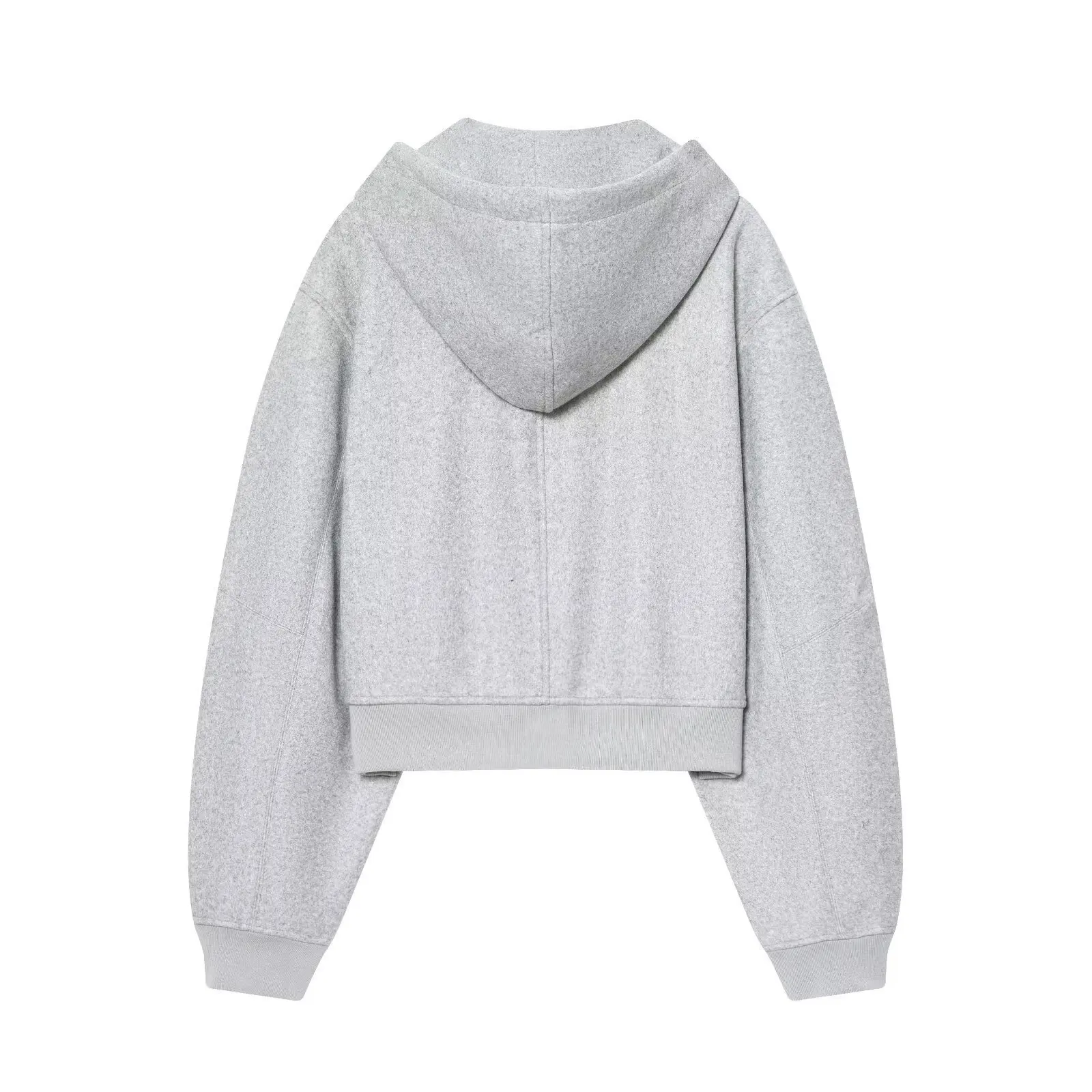Maxdutti Nordic Winter Woman CLothing Coat Minimalist Soft Woolen Hooded Jacket Zipper Hoodie Tops Women's Jacket Woman Clothes