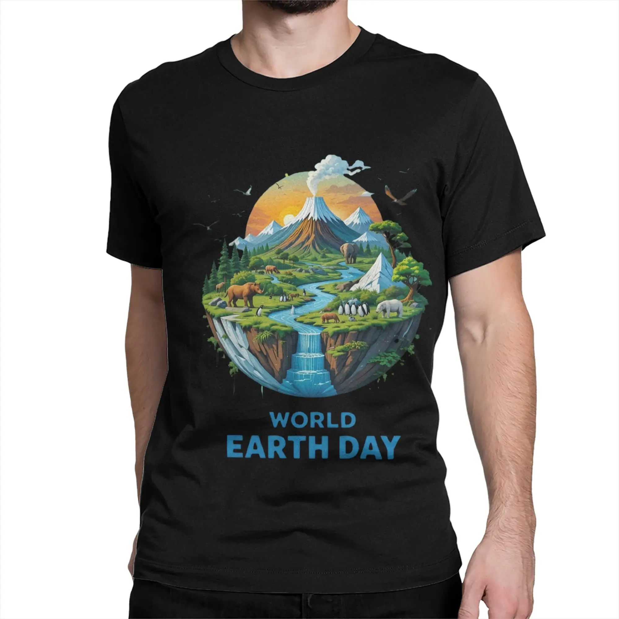 World Earth Day Save Planet T-Shirts for Men Women  Funny 100% Cotton Tees Crewneck Short Sleeve T Shirt Original Tops