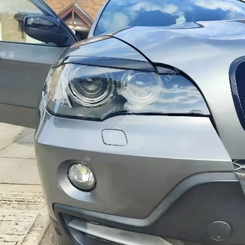 2 uds faro cejas malvadas párpados para BMW X5 E70 30d 48i 30i 35d 40d 30d 50i 35i M50d 2006-2013 Kit de carrocería accesorios sintonización