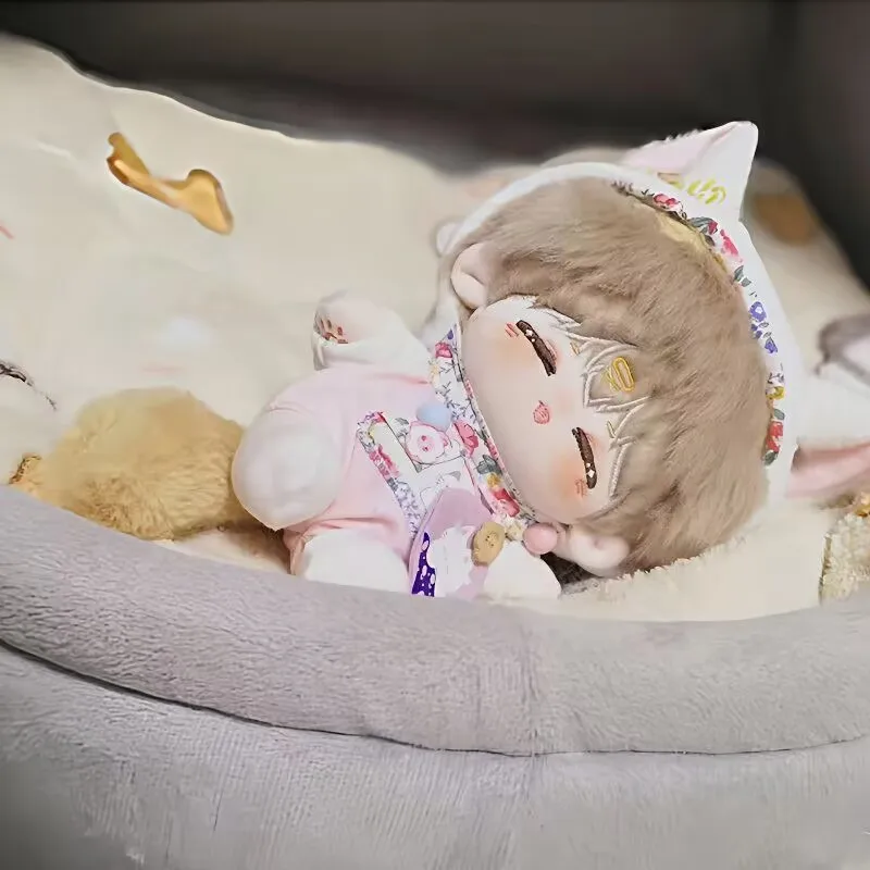 "Nai Lao" 20cm cotton doll without attributes,cute and adorable item, can be transformed into a skeleton doll as a birthday gift