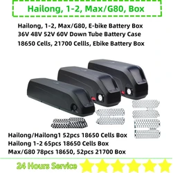 Hailong 1 Hailong Max G80 Hailong 1-2 Ebike opakowanie na baterie 36V 48V 52V 52 65 78 sztuk 18650 52 sztuk 21700 komórek e-bike opakowanie na baterie